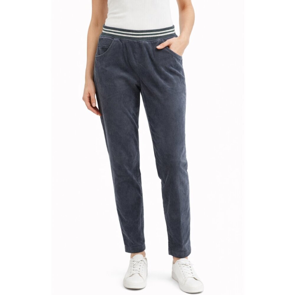 👖 ESTERBELLA Women’s Grey Corduroy Pants – EUC – Size S/M